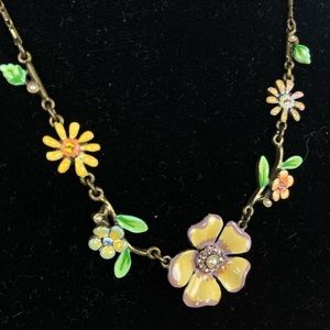 Ben-Amun Enamel floral Necklace